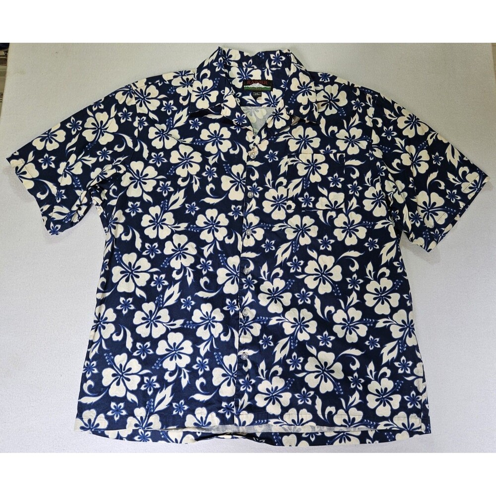 Hawaiian Shirt Men’s 2XL  Stretch Button-Down Rainier Outfitters Hawaiian